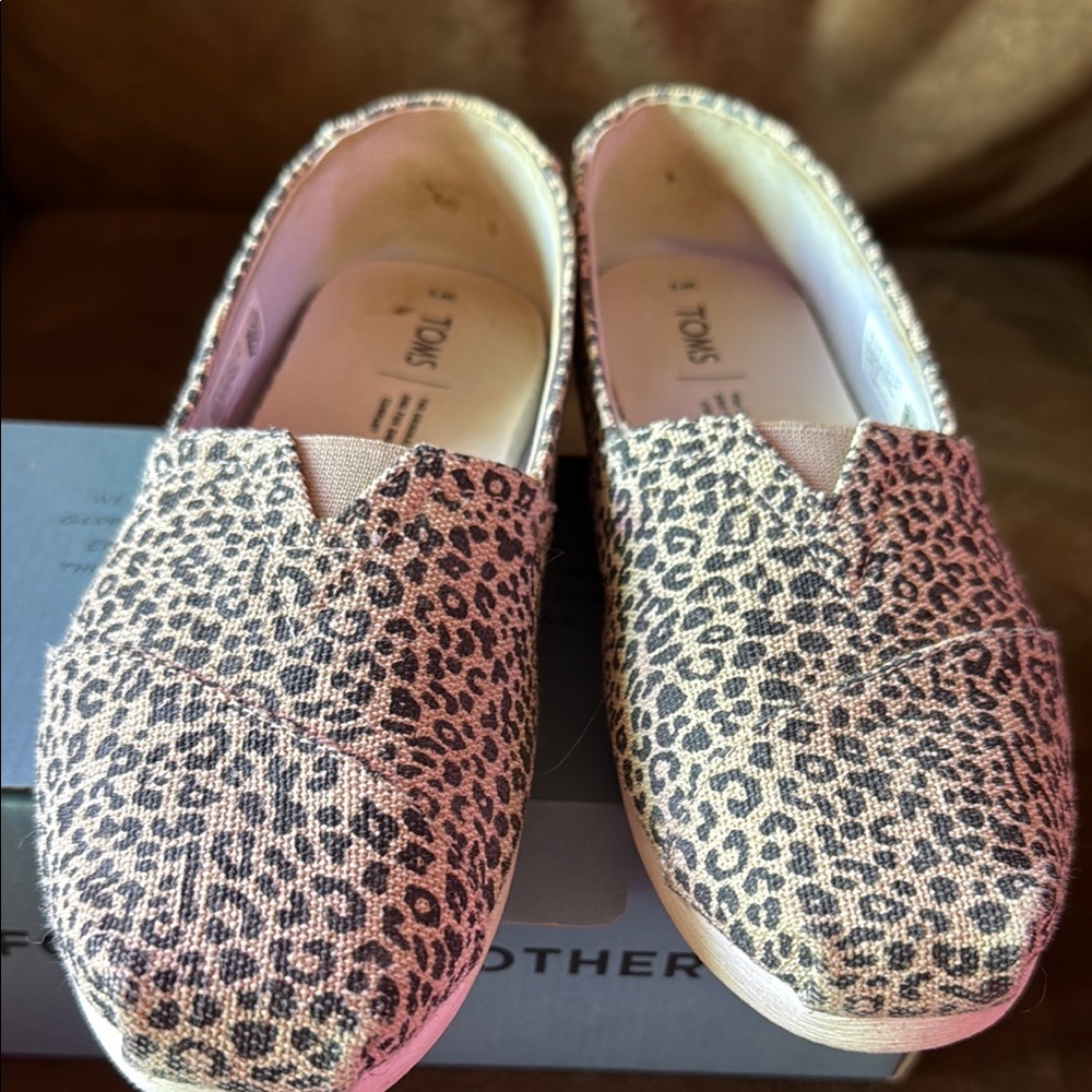 TOMS Leopard Print Slip-On Shoes